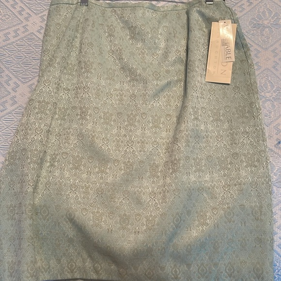 Vintage blazer and skirt set business aqua color size 14 - Picture 6 of 9